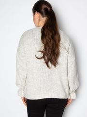 Kort cardigan med flæsekant by Krone 1