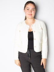 Strikjakke med perleknapper - ITSEP24 by Krone 1