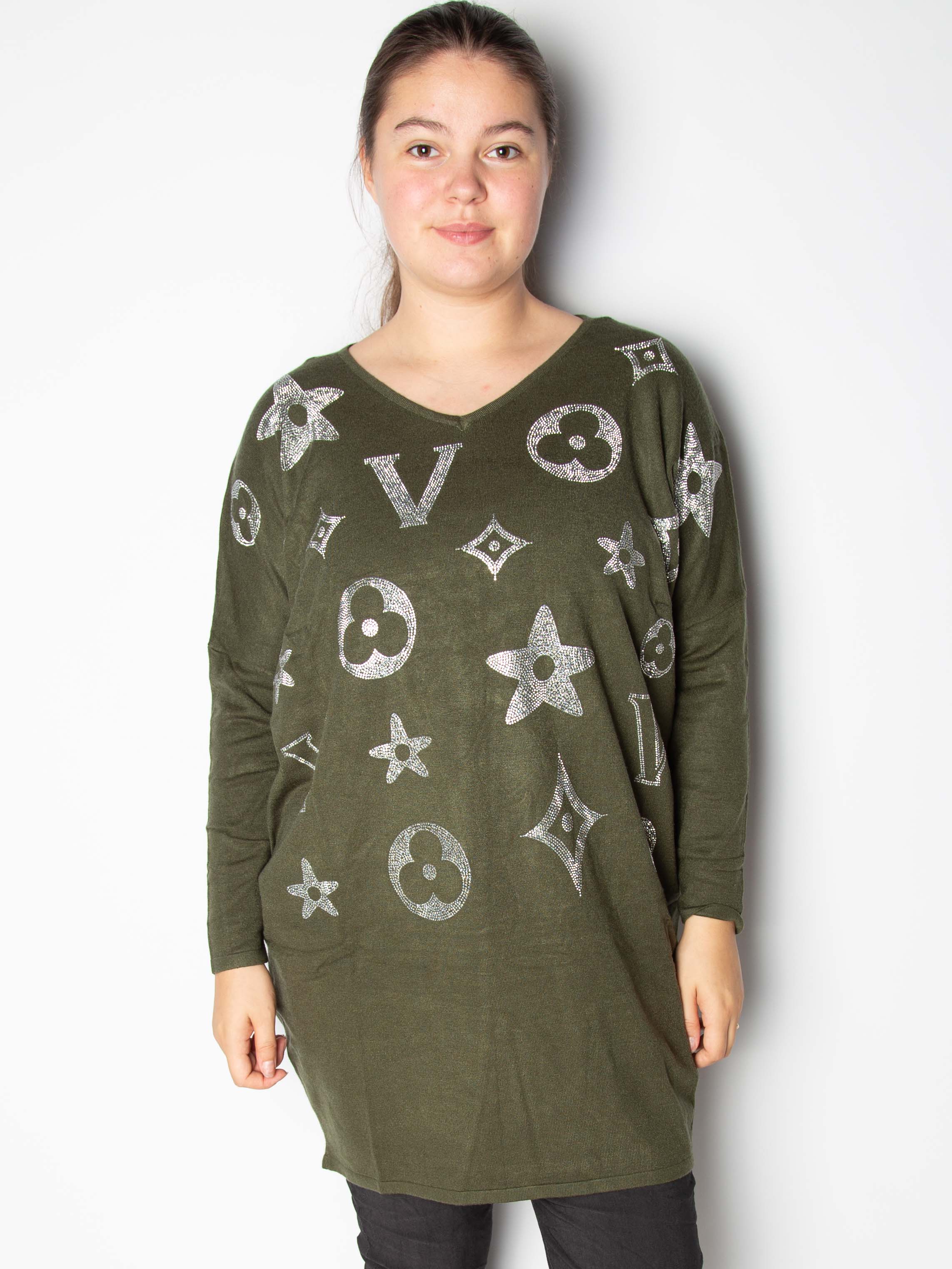 Striktrøje med bling motiver - ITSEP24 by Krone 1