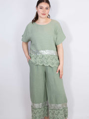 Hørbluse med bling og blonde by Krone 1