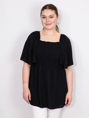 Smock bluse med vidde ærme - Brystmål 130cm by Krone 1