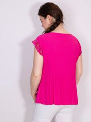 Plisseret blonde top - Brystmål 130cm by Krone 1