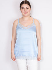 Satin top med blonde by Krone 1