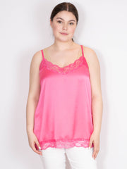 Satin top med blonde by Krone 1