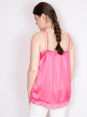 Satin top med blonde by Krone 1