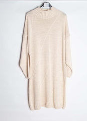 Strikkjole med krave og diamant mønster - Brystmål 130cm - Ingen returret - ITNOV24 by Krone 1