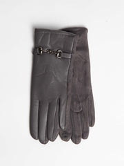 Imiteret skind handsker med spænde - ITSEP24 by Krone 1