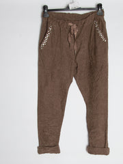 Fløjlsmirakelbukser med bling - Str. 34-42 - Ingen returret - ITNOV24 by Krone 1