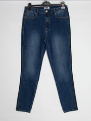 Jeans med vævet bånd i siden - Ingen returret by Krone 1