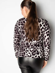 Velour bluse med knude by Krone 1