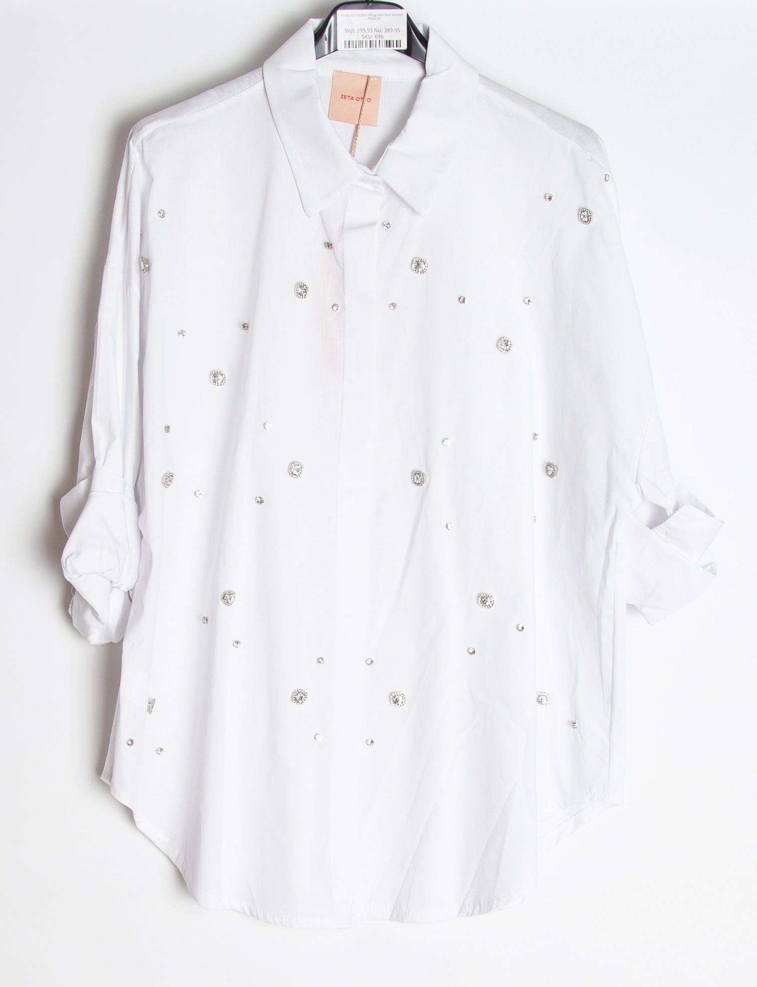 Hvid skjorte med bling sten kort version - ITNOV24 by Krone 1