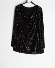 Pailliet bluse med scoop hals - ITNOV24 by Krone 1