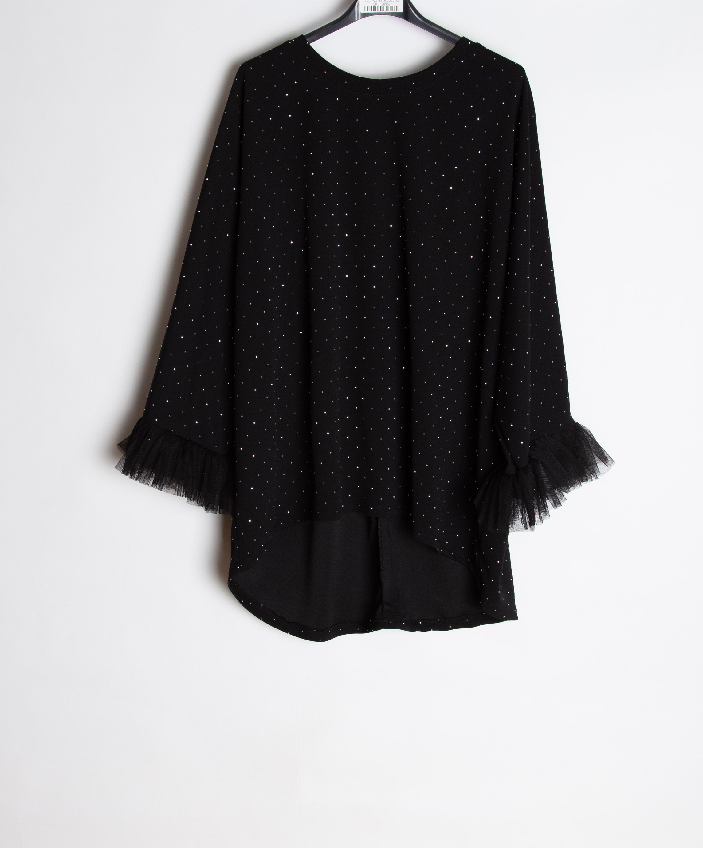 Bluse med tyl og bling regn - Ingen returret - ITNOV24 by Krone 1