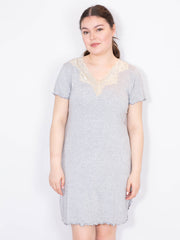 Natkjole med blonde by Krone 1