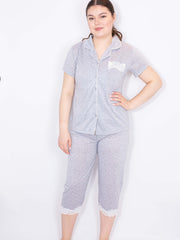 Prikket capribukser nattøj by Krone 1