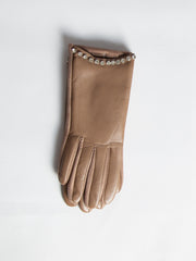 Imiteret læder Handsker med bling kant - Ingen returret - ITNOV24 by Krone 1