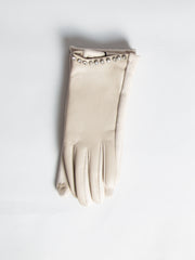 Imiteret læder Handsker med bling kant - Ingen returret - ITNOV24 by Krone 1