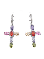 Kors øreringe med bling - ITSEP24