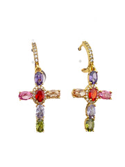 Kors øreringe med bling - ITSEP24