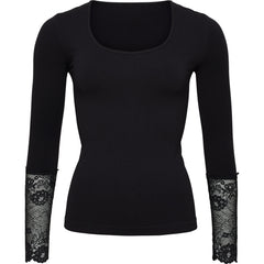 Mary Blouse w.lace LS