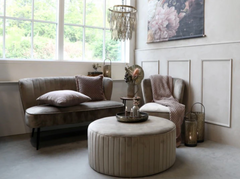 Marat Sofa velour 79x127x65 cm latte by Chic Antique