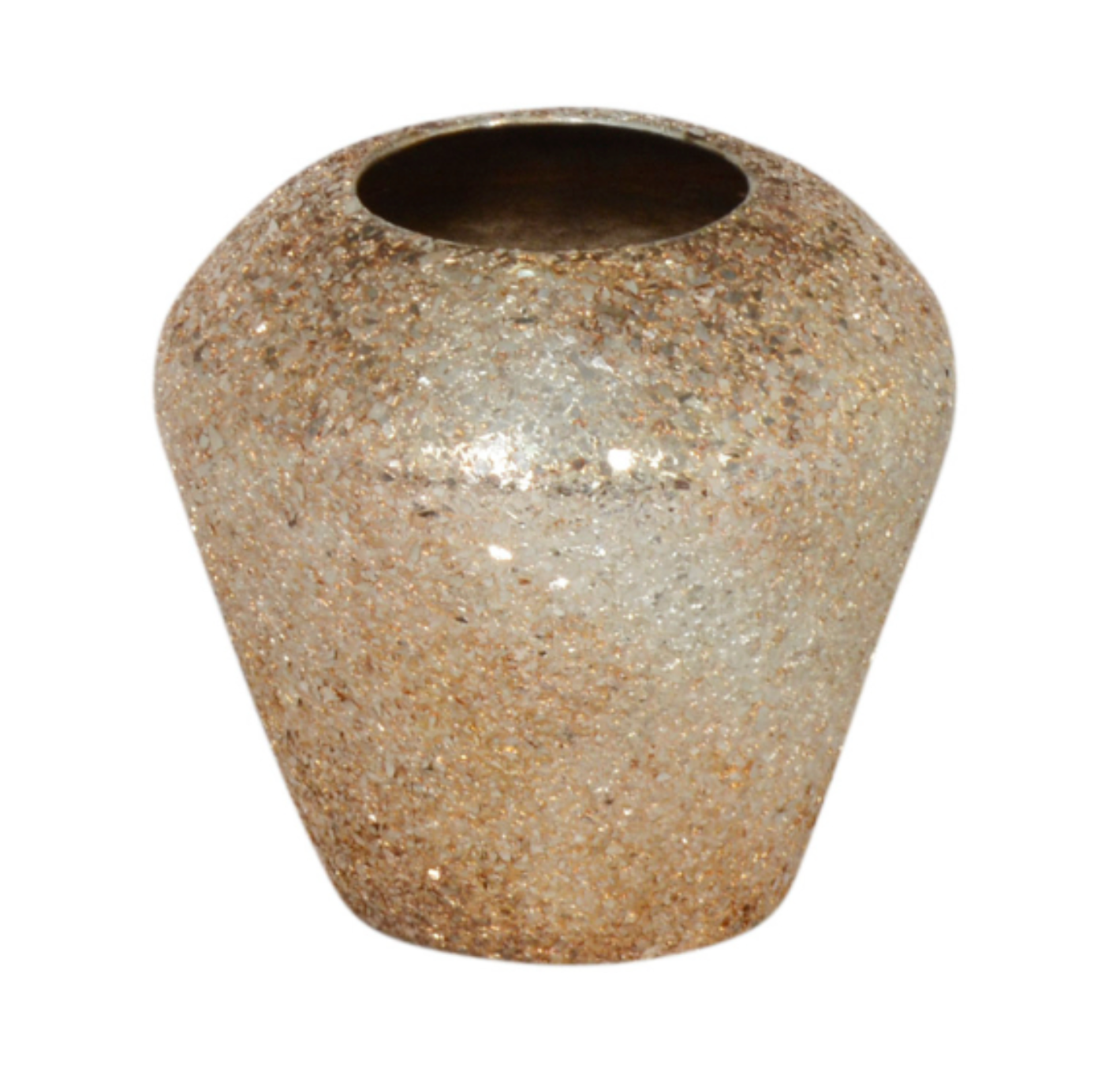 Vase Champagneguld Mosaik Lakeret 20x20x21 cm by Colmore
