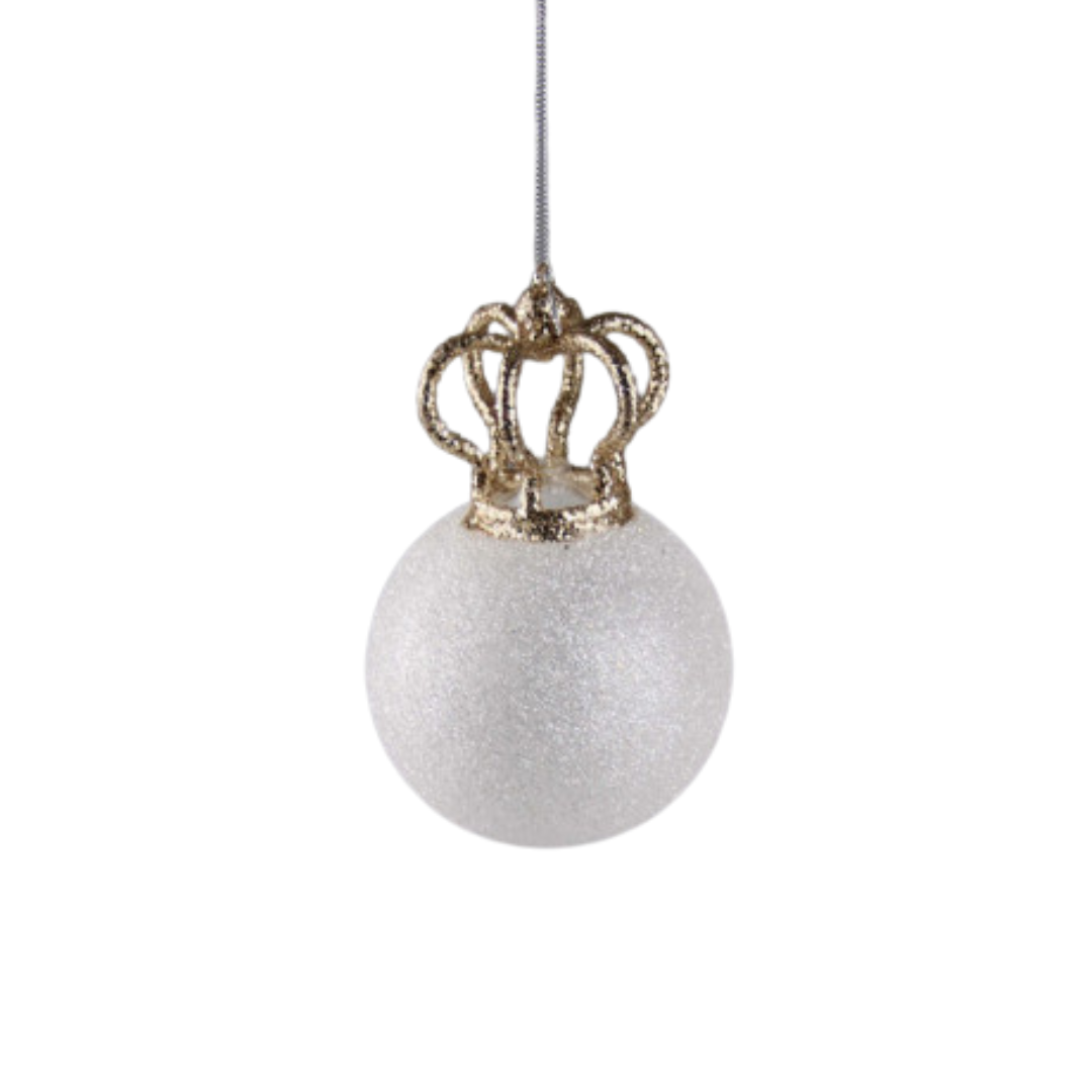 Kugel med guld krone i glas 16 cm by Am Design