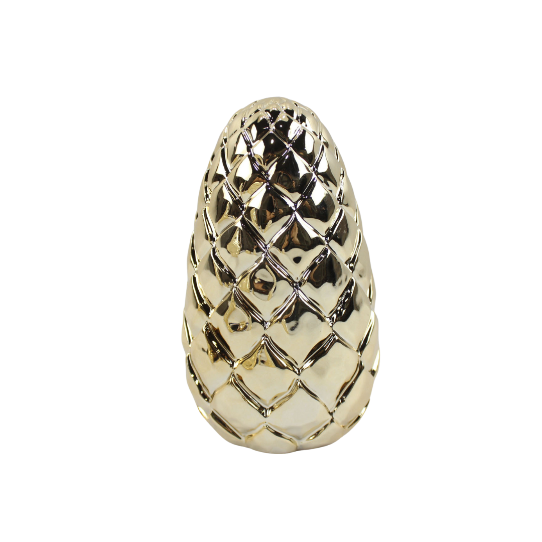 Christmas-Cone 14,5 cm Stående guld kogle til juledekoration by Cormulder