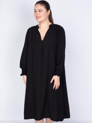 Skjortekjole med smock skuldre - Brystmål 130cm by Krone 1