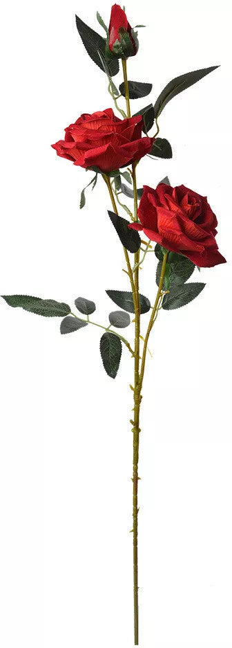 Kunstig Blomsterrose 17x13x94 cm Realistisk Dekorationsblomst by C&E