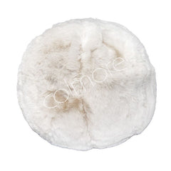 Cushion ball rabbit faux fur beige 30x30x30 by CM