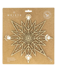 Filigree Topstjerne til Juletræ – 25 cm Guld m. Bio Glitter by WEISTE