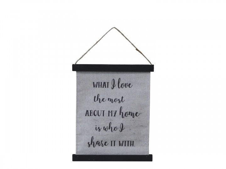 Lærred til ophæng med tekst 5 30x22 cm Antique sort by Chic Antique