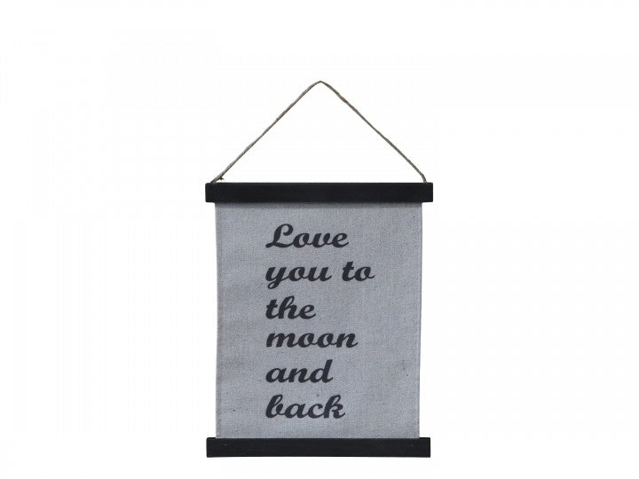 Lærred til ophæng med tekst Antique sort 6 H30/L22 cm Dekorativ vægpynt by Chic Antique