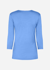 Soyaconcept Marica basis bluse med rund hals blå by Krone 1