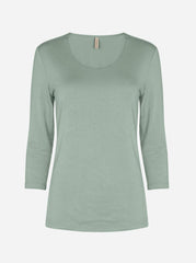 Soyaconcept Marica basis bluse med rund hals lysegrøn by Krone 1