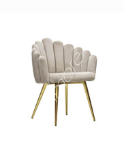 Dining Chair Belle Natural Velvet med guldben 64x61x84 cm by CM