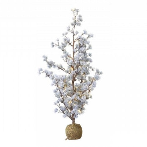 Fleur cedertræ med LED 96 cm Grøn by Chic Antique