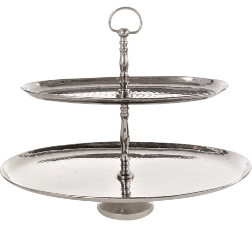 2-etagers opsats i sølv 29x44x36 cm by Hoff