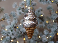 Vaffelis til ophæng 12,5 x Ø5,5 cm antique mocca by Chic Antique