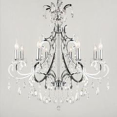 Lysekrone "Luzia" 8 arme glans chrome by Collectione