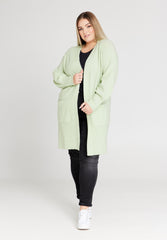 No. 1 By Ox Long Cardigan w. balloon sleeves Mint Green