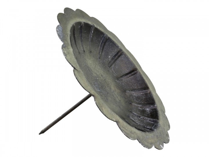 Lysholder m. spyd 6,5x10,5 cm antique sort by Chic Antique