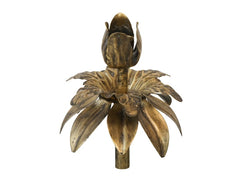 Lysholder m. blade, 14x13,5x13,5 cm antique messing by Chic Antique