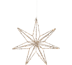 LED-stjerne med glimmer 40x40x8 cm by Hoff