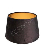 Lampeskærm halvhøj – sort med guld inderside, 25x19x14 cm by CM