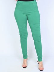 Krone 1 bukser m. stræk og bling grøn by Krone 1