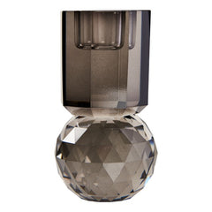 Krystal stage Smoke 5x6x6 cm Elegant lysestage i krystalglas by EJA