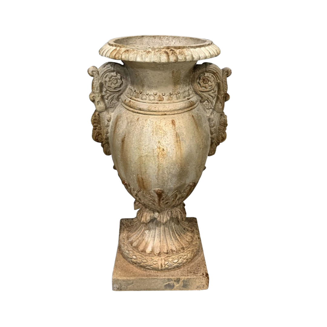 Krukke med udskæringer og patina by De Stip International