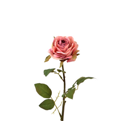 Romantisk pink rose 44 cm naturtro kunstblomst by Deko Florale